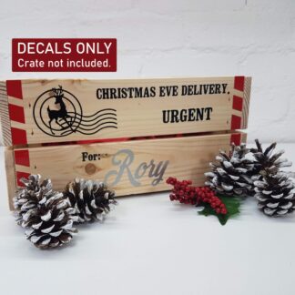 Personalised Christmas Eve Box Decals - Sized For Small Ikea Knagglig Crate